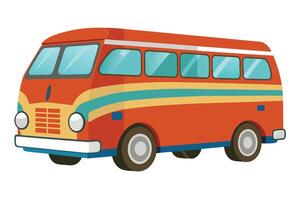 Art of Bus on white background vector