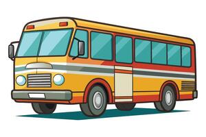 Art of Bus on white background vector