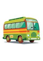 Art of Bus on white background vector