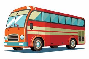 Art of Bus on white background vector