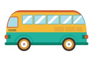Art of Bus on white background vector