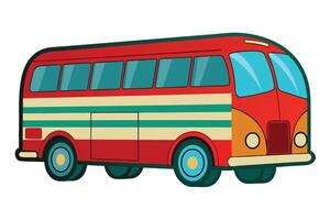 Art of Bus on white background vector