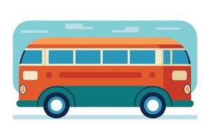 Art of Bus on white background vector