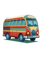 Art of Bus on white background vector