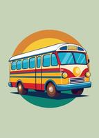 Art of Bus on white background vector