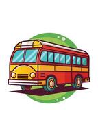 Art of Bus on white background vector