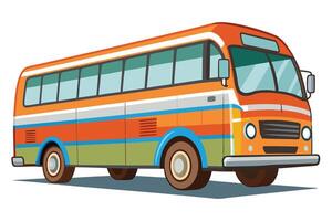 Art of Bus on white background vector