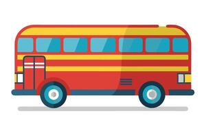 Art of Bus on white background vector
