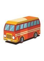 Art of Bus on white background vector