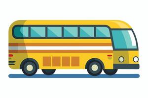 Art of Bus on white background vector