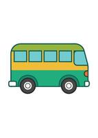 Art of Bus on white background vector