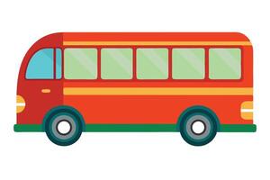 Art of Bus on white background vector