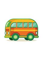 Art of Bus on white background vector