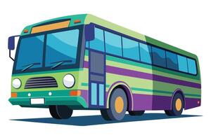 Art of Bus on white background vector