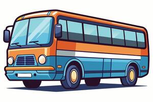 Art of Bus on white background vector