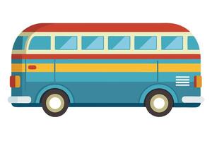 Art of Bus on white background vector