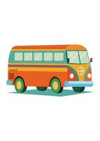 Art of Bus on white background vector