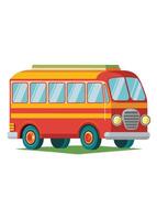 Art of Bus on white background vector