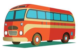 Art of Bus on white background vector