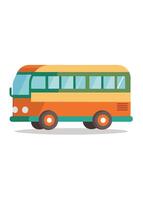 Art of Bus on white background vector