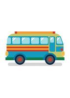 Art of Bus on white background vector