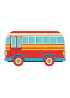 Art of Bus on white background vector