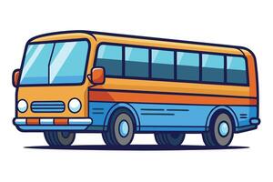 Art of Bus on white background vector