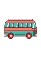 Art of Bus on white background vector