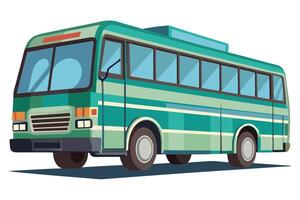 Art of Bus on white background vector