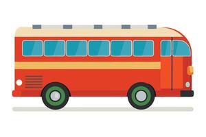 Art of Bus on white background vector