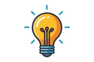 Art of Bulb idea on white background vector