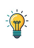 Art of Bulb idea on white background vector
