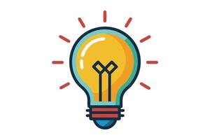 Art of Bulb idea on white background vector