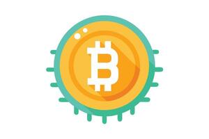 Art of Bitcoin on white background vector