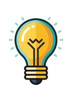 Art of Bulb idea on white background vector
