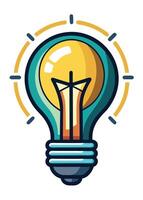 Art of Bulb idea on white background vector