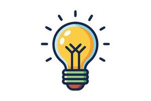 Art of Bulb idea on white background vector