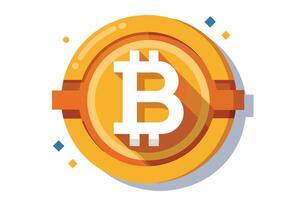 Art of Bitcoin on white background vector