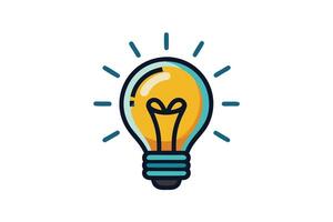 Art of Bulb idea on white background vector