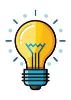 Art of Bulb idea on white background vector