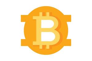 Art of Bitcoin on white background vector