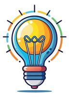 Art of Bulb idea on white background vector