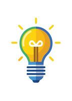 Art of Bulb idea on white background vector