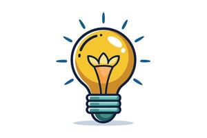 Art of Bulb idea on white background vector