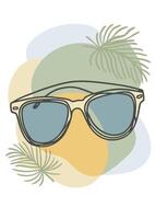 one line sunglass sketch drawing abstract minimal vector