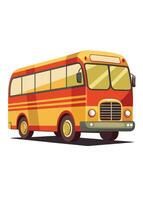 Art of Bus on white background vector