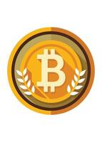 Bitcoin art on white background vector