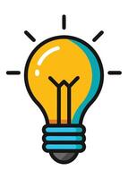 Art of Bulb idea on white background vector