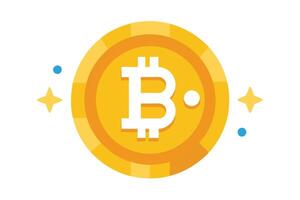 Art of Bitcoin on white background vector