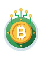 Art of Bitcoin on white background vector
